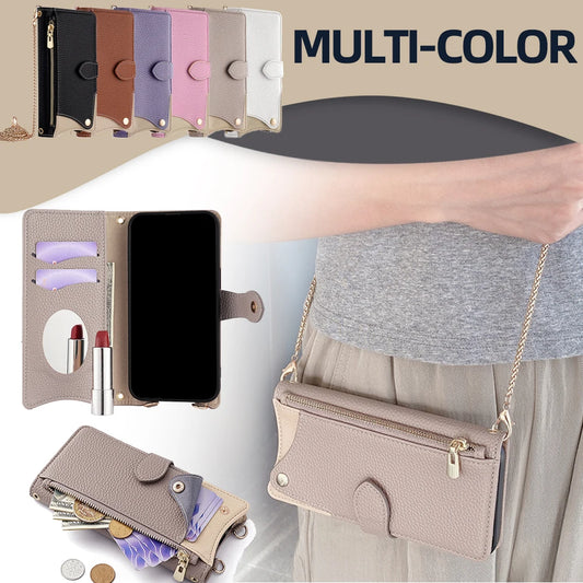 Fashion MultiFunctional Flip Leather Crossbody Case for Google Pixel 9 8 7 6 5 Pro XL 8A 7A 6A 5A pixel9 Zipper Wallet Phone Bag