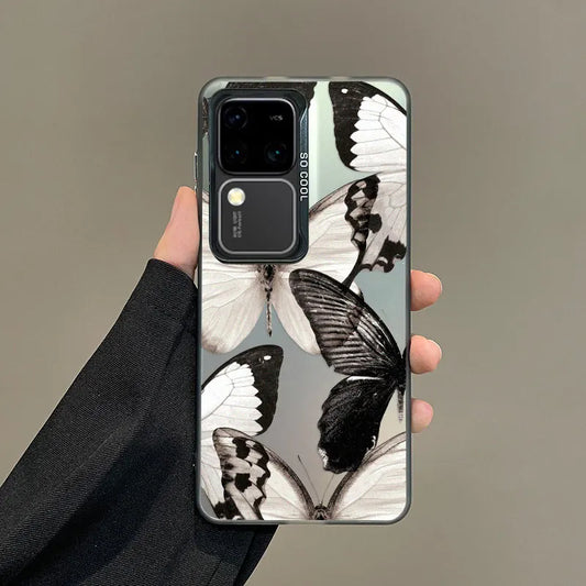 For Samsung Galaxy S25 S24 S23 S22 Ultra Plus S21 S23 S24 FE Laser Phone Case New Fashion Elegant Butterfly Shockproof Covers