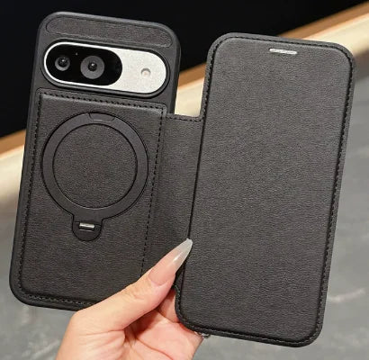 Luxury Magnetic Flip Leather Wallet Magnet Bracket Case For Google Pixel 10 9 Pro XL 9A 9 10 8 Pro Slot Card Bag Holder Cover