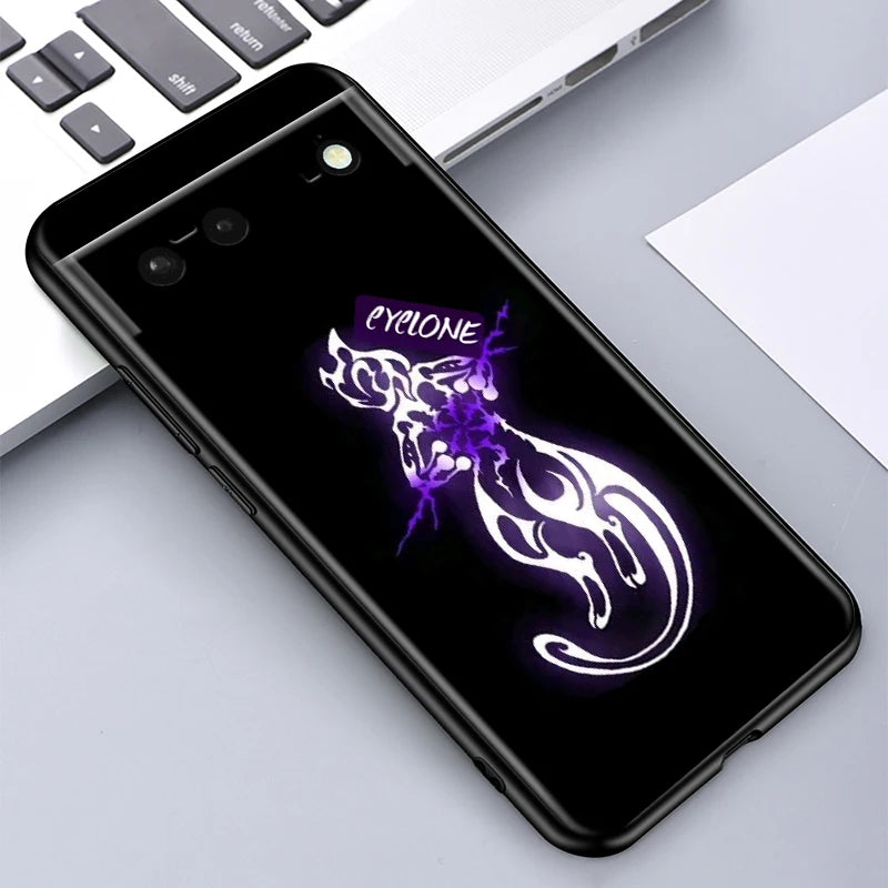 Cartoon P-Pokemon P-Pikachus For Google Pixel 9 8 7A 7 6A 6 5A 5 4 4A XL 5G Black Silicon Shockproof Shell Funda Phone Case