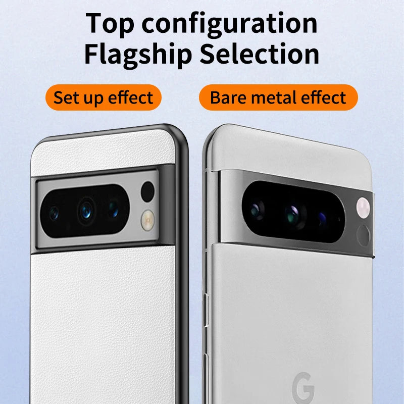 Plain Leather Case for Google Pixel 8 Pro 7 Pro 7A Shockproof Cover for Pixel 8 Pro 7 Pro 8 Pro 7pro 7A Protective Bumper Capa