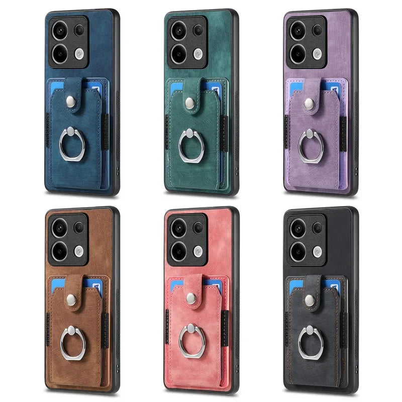 For Motorola Moto Edge 60 Stylus 5G Leather Card Ring Magnet Back Case Moto Edge 60 Fusion 50 Pro X50 Ultra S50 Neo Luxury Cover
