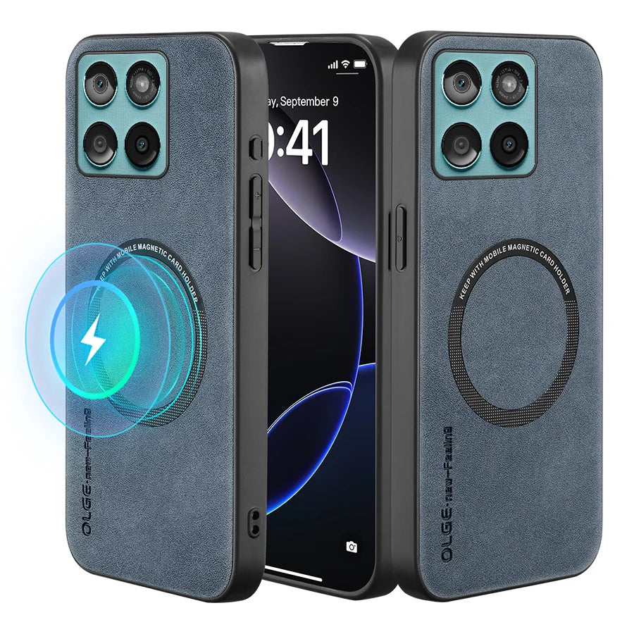 Shockproof Phone Case For Moto Edge 60 Fusion Stylus 60 Pro 60S ﻿Magnetic Retro Soft PU Leather OLGYBPCX