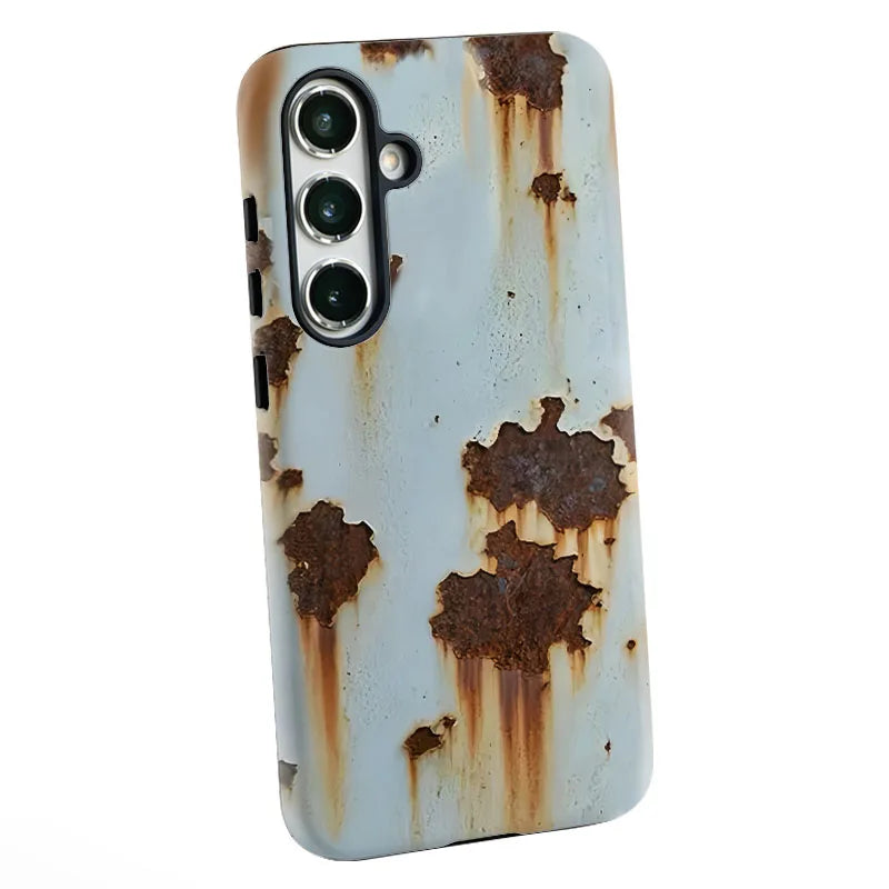 Ins Broken Rust Wind Case For Samsung S25 S24 S23 S22 S21 Plus Ultra S24 S20 FE A16 15 26 A36 A56 2 IN 1 Film shell Phone Cover