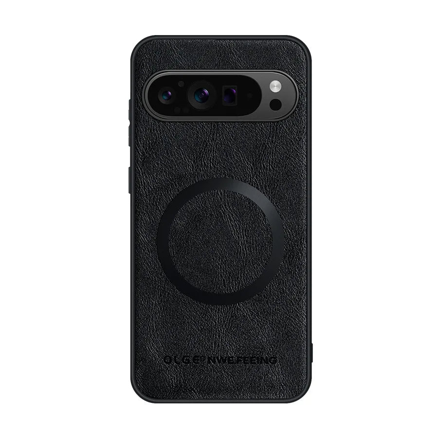 Magnetic Case For Google Pixel 10 9 8 11Pro XL 10A 9A 8A For Magsafe Wireless Charge  Leather Protective Shockproof Phone Case