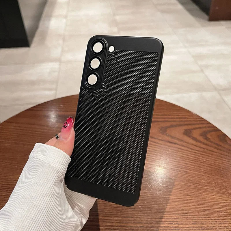 Breathable Heat Dissipation Cooling Case For Samsung Galaxy S25 S24 UItra S23 S22 S21 Plus PC Hard Back Cover