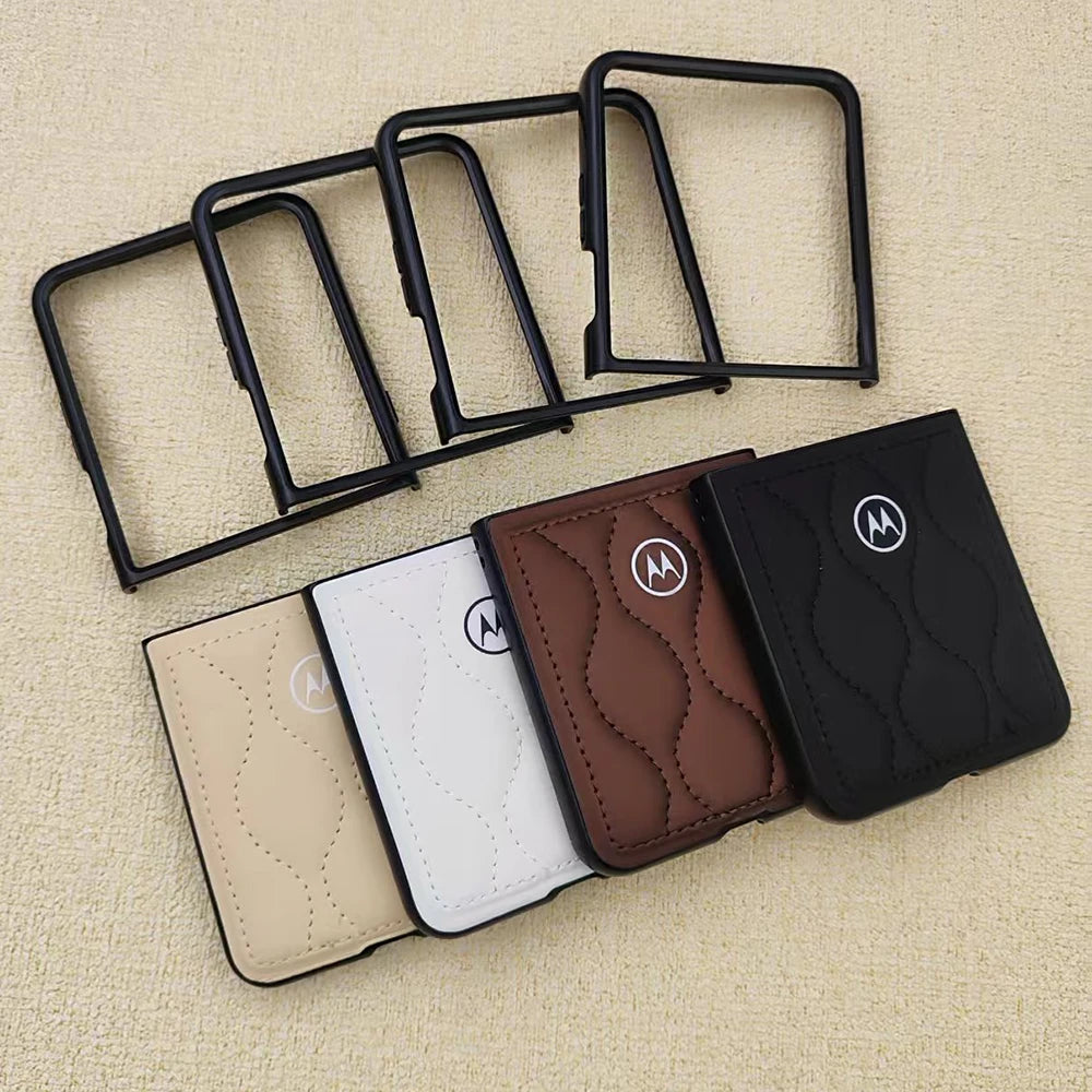 For Motorola Razr 60 50 Ultra 5G Case Luxury Water Ripple Down Jacket Flip Phone Shell Razr50 razr60 Shockproof Protection Cover