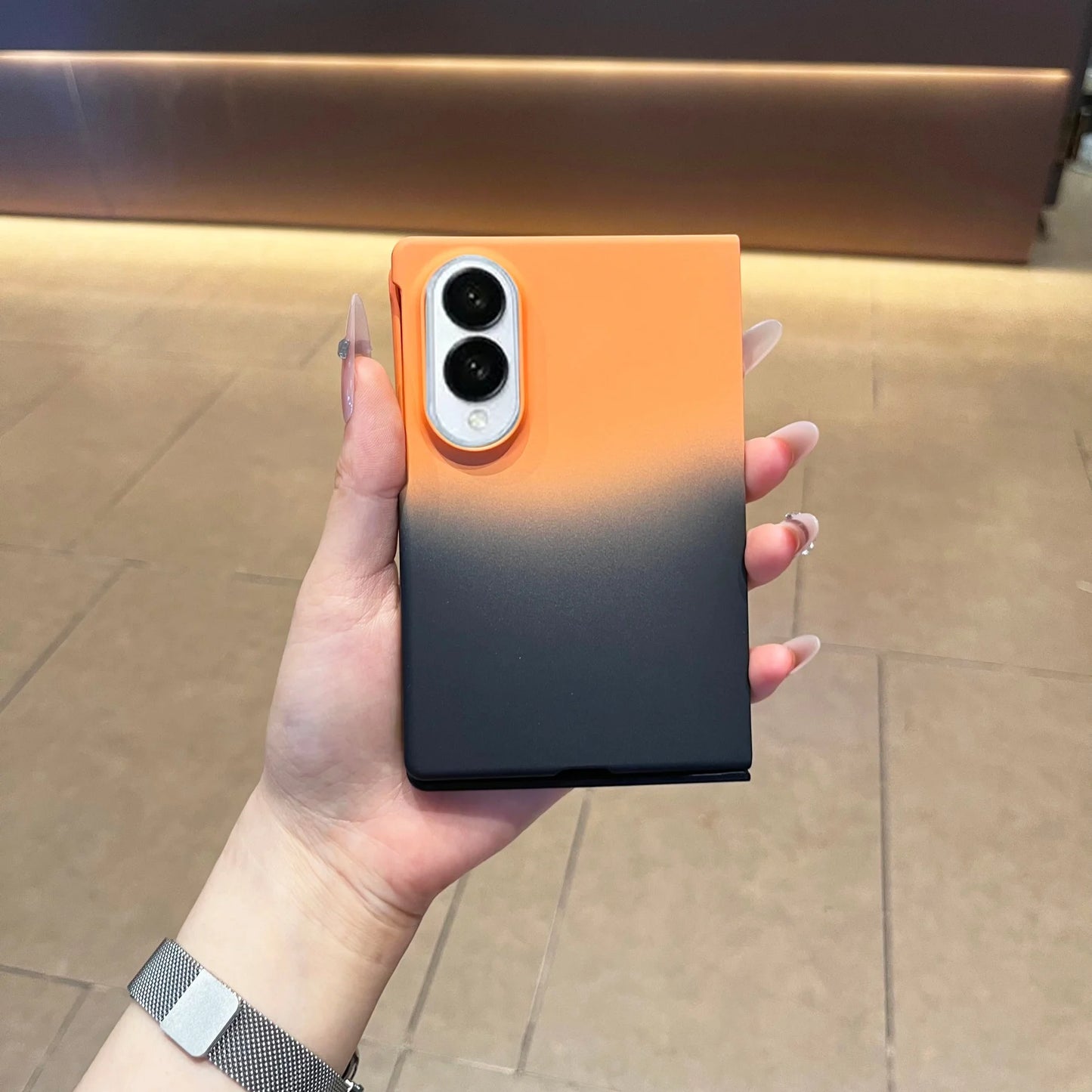 New Classic Korean Gradient Color Frosted Phone Case for Samsung Galaxy Z Fold 8 Wide Z Fold 8 Wide Shockproof Hard Cover