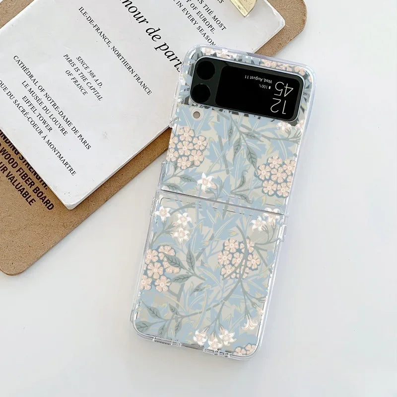 Oil Painting Retro Flower Clear Case For Motorola Razr 60 50 40 Ultra 2022 Razr60 Razr50 Ultra Hard Phone Cover New Design Funda
