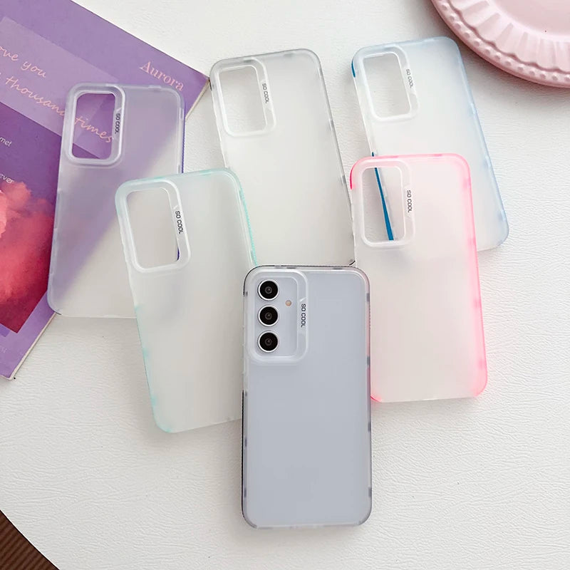 Shockproof Matte Transparent Phone Case For Motorola Moto Edge 40 Neo EDGE 50 Ultra 50 Pro 50 Fusion Fashion Candy Colour Cover