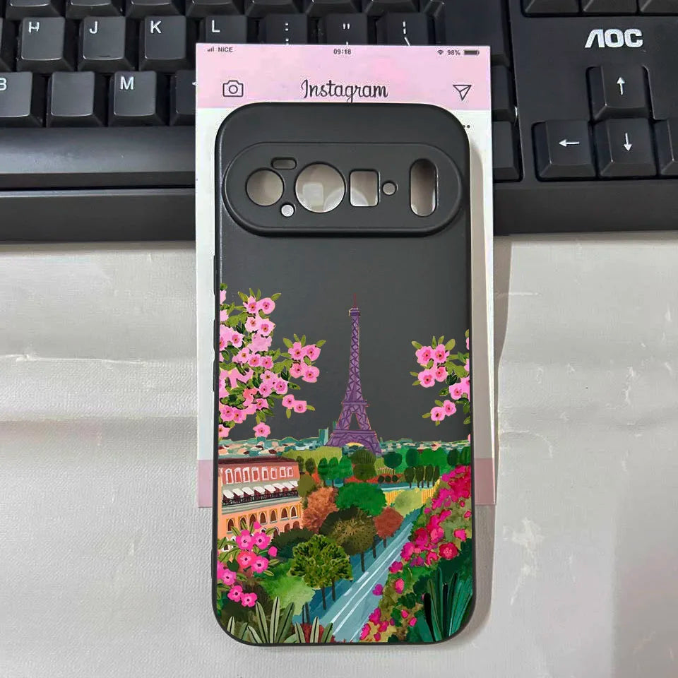 For Pixel 10Pro Japan Anime Mount Fuji Landscape Phone Case For Google Pixel 10 Pro XL 9 8 7 6 Pro 8A 7A Scenery Soft Back Cover