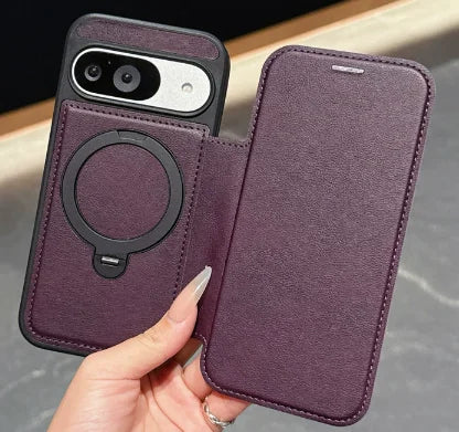 Luxury Magnetic Flip Leather Wallet Magnet Bracket Case For Google Pixel 10 9 Pro XL 9A 9 10 8 Pro Slot Card Bag Holder Cover
