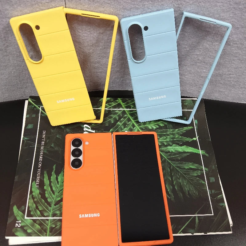 Skin Feel Phantom Shield Case For Samsung Galaxy Z Fold 7 6 5 4 3 Fold7 Fold6 2-piece Set Protective Shockproof Back Cover Funda