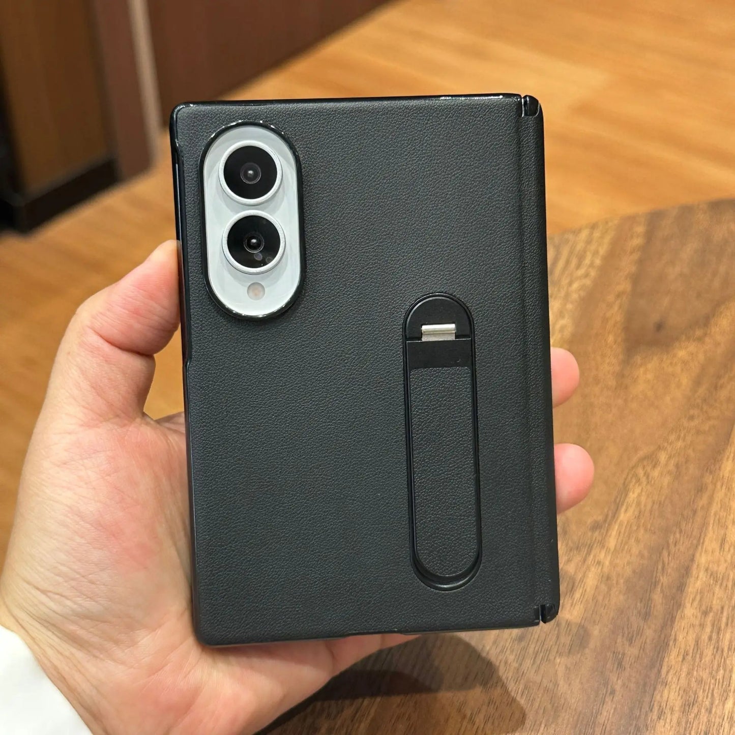 For Samsung Z Fold 8 Phone Case New Magnetic Foldable Screen Center Hinge Full Wrap Matte Texture Leather-Like Protection Cover