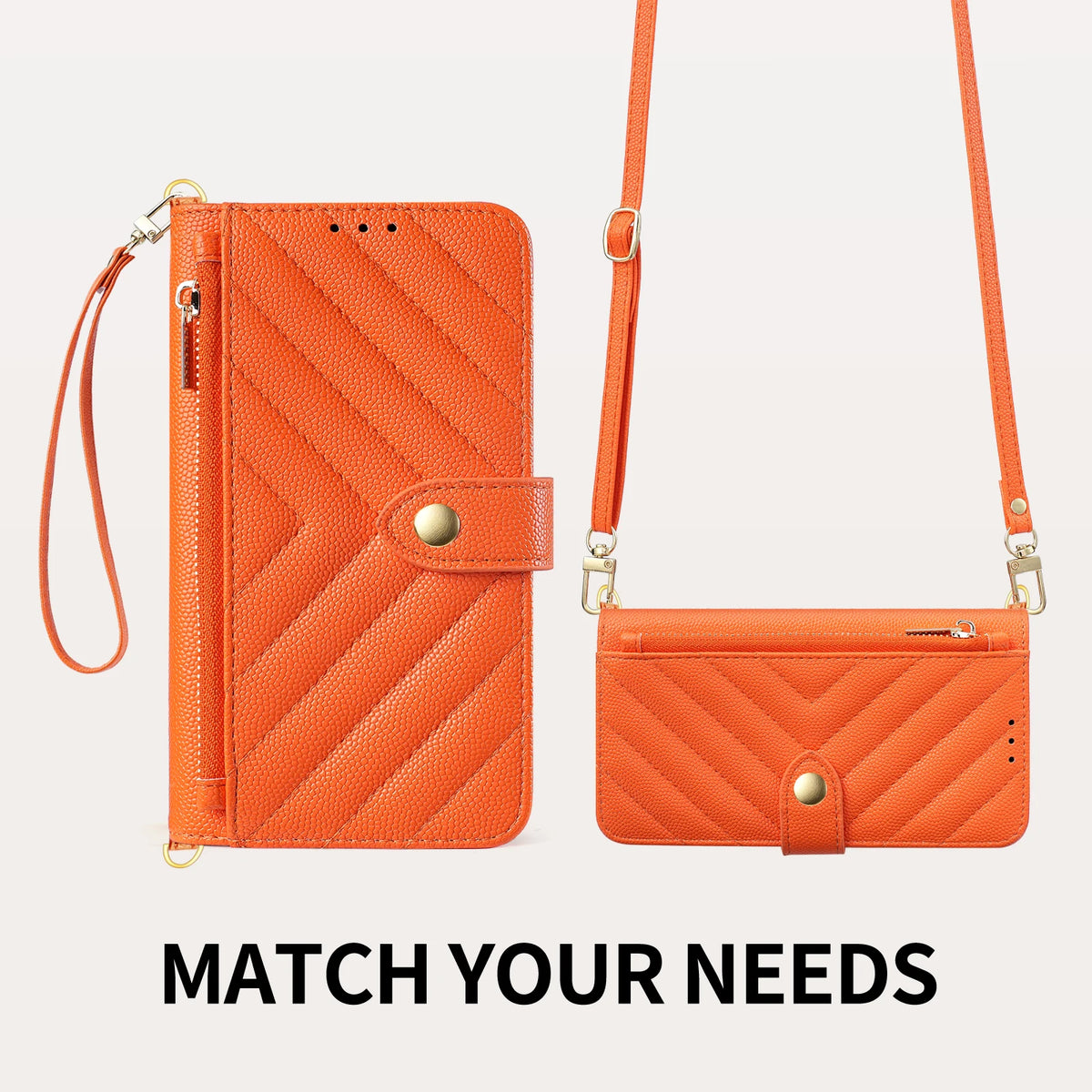 Crossbody Long Lanyard Zipper Cards Solt Wallet Leather Case for Samsung Galaxy Z Fold8 Fold 8 Wide Shockproof Book Stand Cover