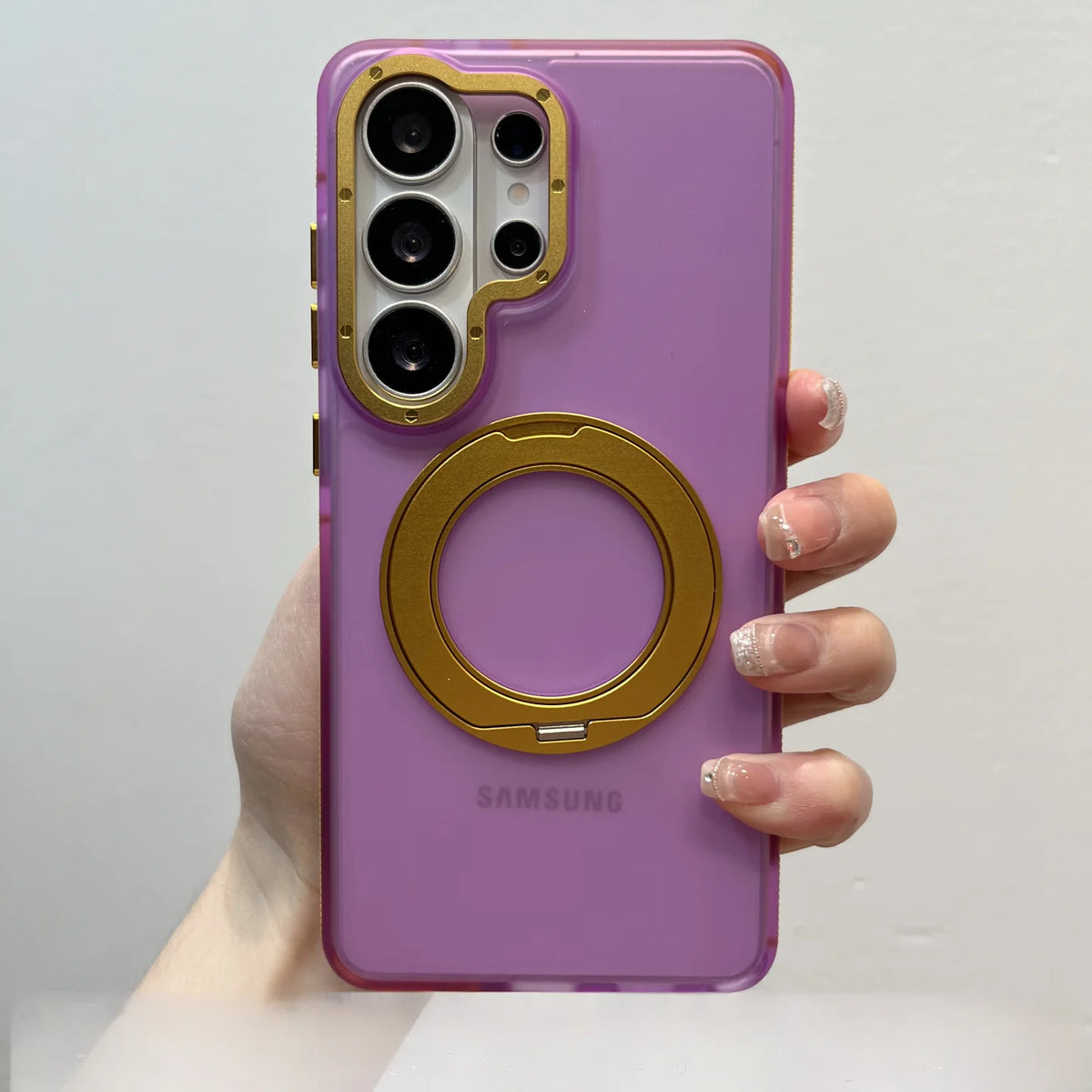 New for Magsafe 360°Rotatable Ring Stand Case for Samsung Galaxy S26 S25 S23 Ultra Plus S24FE S22Ultra Colorful Shockproof Cover