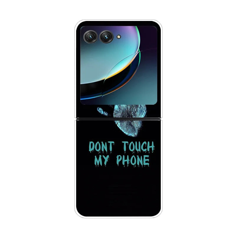 For Motorola Razr 40 Ultra Phone Case Flower Painted Clear Plastic PC Hard Back Cover For Moto Razr 40 Ultra Case 40Ultra 6.9"