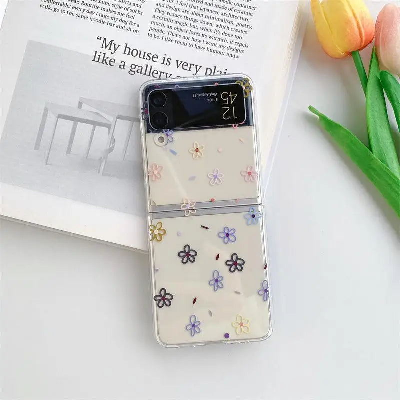 Oil Painting Retro Flower Clear Case For Motorola Razr 60 50 40 Ultra 2022 Razr60 Razr50 Ultra Hard Phone Cover New Design Funda