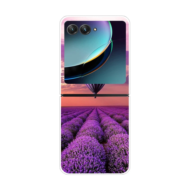 For Motorola Razr 50 Ultra Case Cute Transparent PC Hard Case Back Cover For Moto Razr 50 Ultra Phone Coque 50Ultra Plus Capa