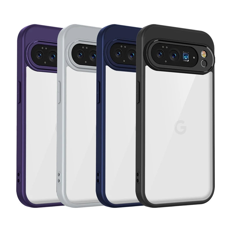 For Google Pixel 9A Transparent Silicone Case For Google Pixel 10 Pixel10 Pro XL PC Back TPU Bumper Shockproof Clear Phone Cover