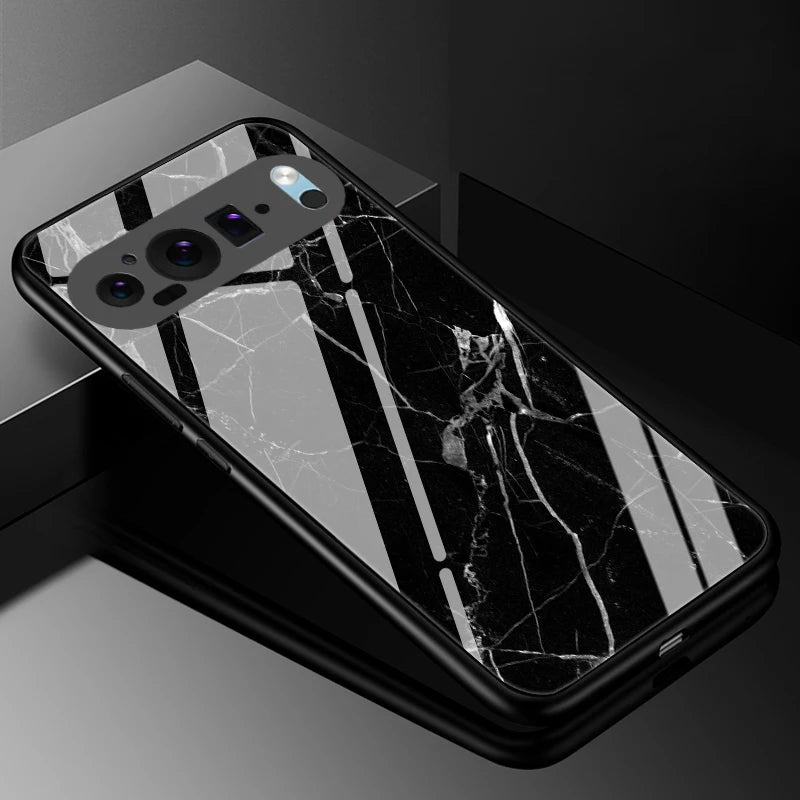 For Google Pixel9 Pro XL Case Cover Tempered Glass Cases for Google Pixel 9 Pro XL 8 7 Pro 8a 7a 9A 9 A Hard Back Bumper Fundas