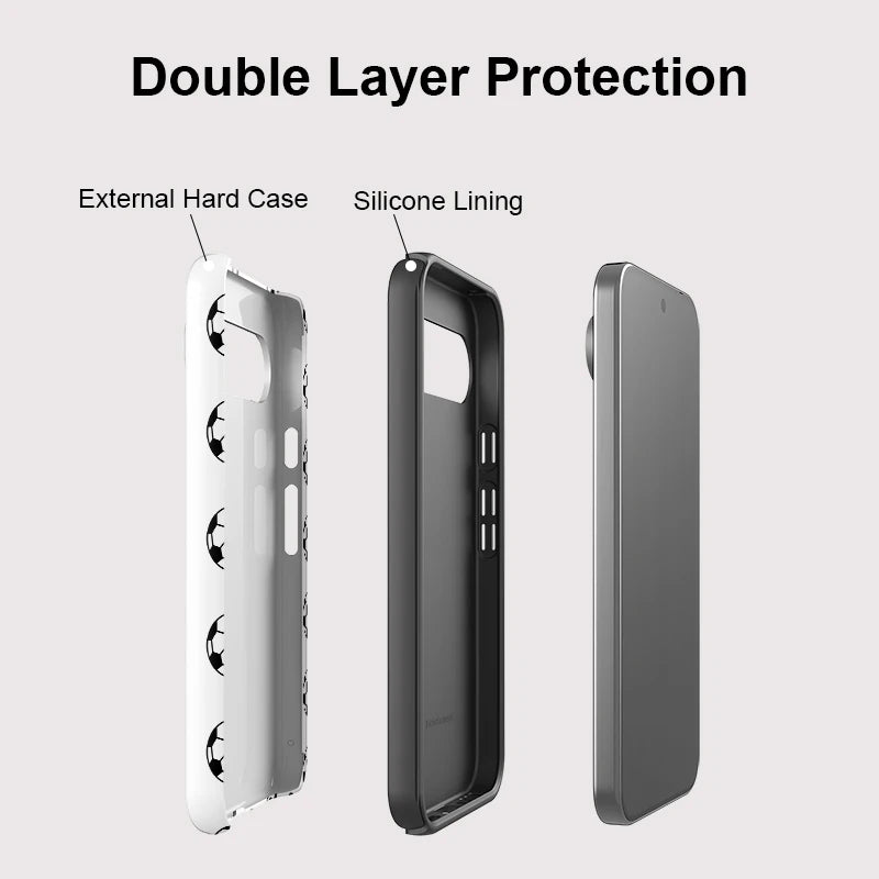 Fcicicase Anti-Drop Phone Case For Google Pixel 10 9 8 Pro 10A 10 9 Pro XL 7A 8A Football Pattern Matte Acrylic Back Cover
