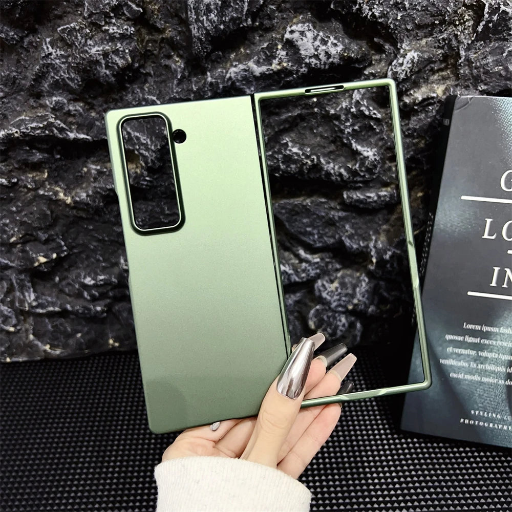 Luxury Matte Solid Camera Protect Bumper Case For Samsung Galaxy W25 Z Fold SE New Solid Candy Color Skin Feeling Back Cover