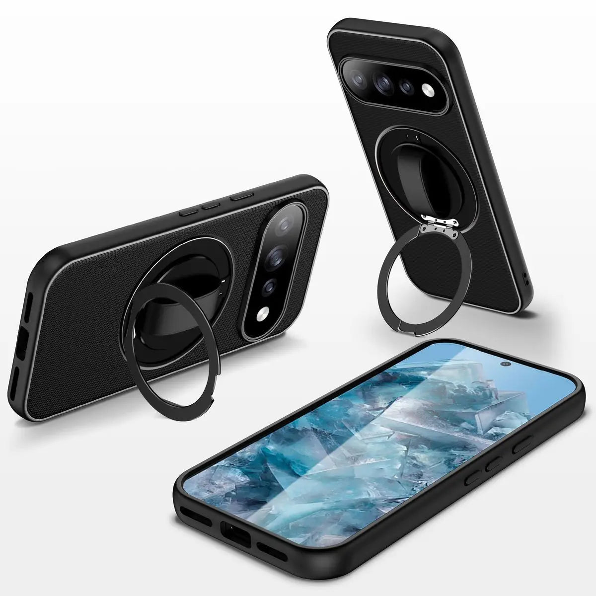 Magnetic Case For Google Pixel 11 10 Pro XL 10a Heavy Armor Wristband Rotating Bracket Drop Protective Cover For Pixel11 Pro XL
