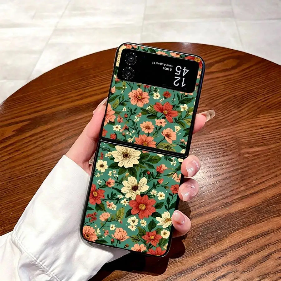 Case for Samsung Galaxy Z Flip 7 6 5 4 3 Z Fold 7 6 5 4 3 Phone Cover Colorful Flowers