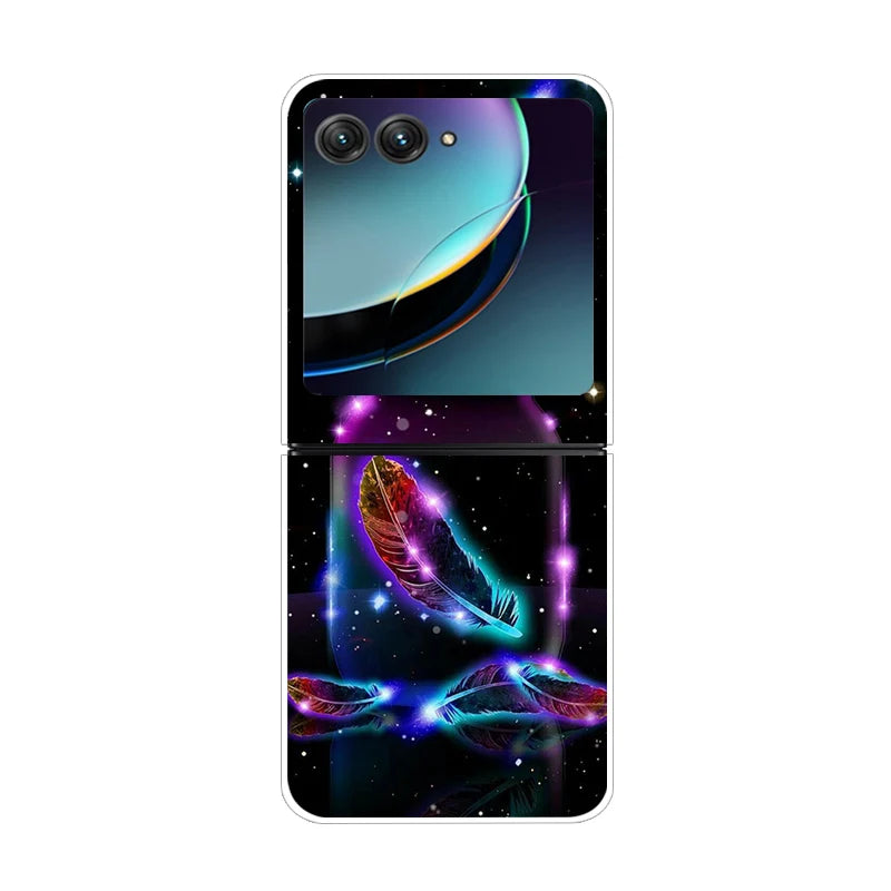 For Motorola Razr 50 Ultra Case Cute Transparent PC Hard Case Back Cover For Moto Razr 50 Ultra Phone Coque 50Ultra Plus Capa