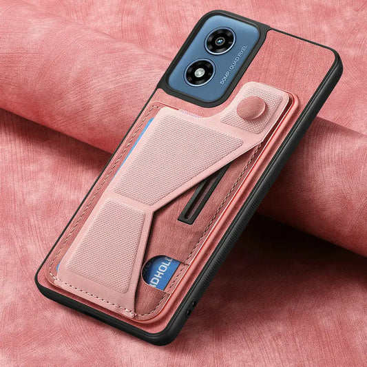 Leather Card Holder Capa for Motorola Moto G85 G55 G45 G35 G05 E15 S50 Neo Edge 60 Fusion Edge50 Pro 50 Neo 5G Bumper Back Case
