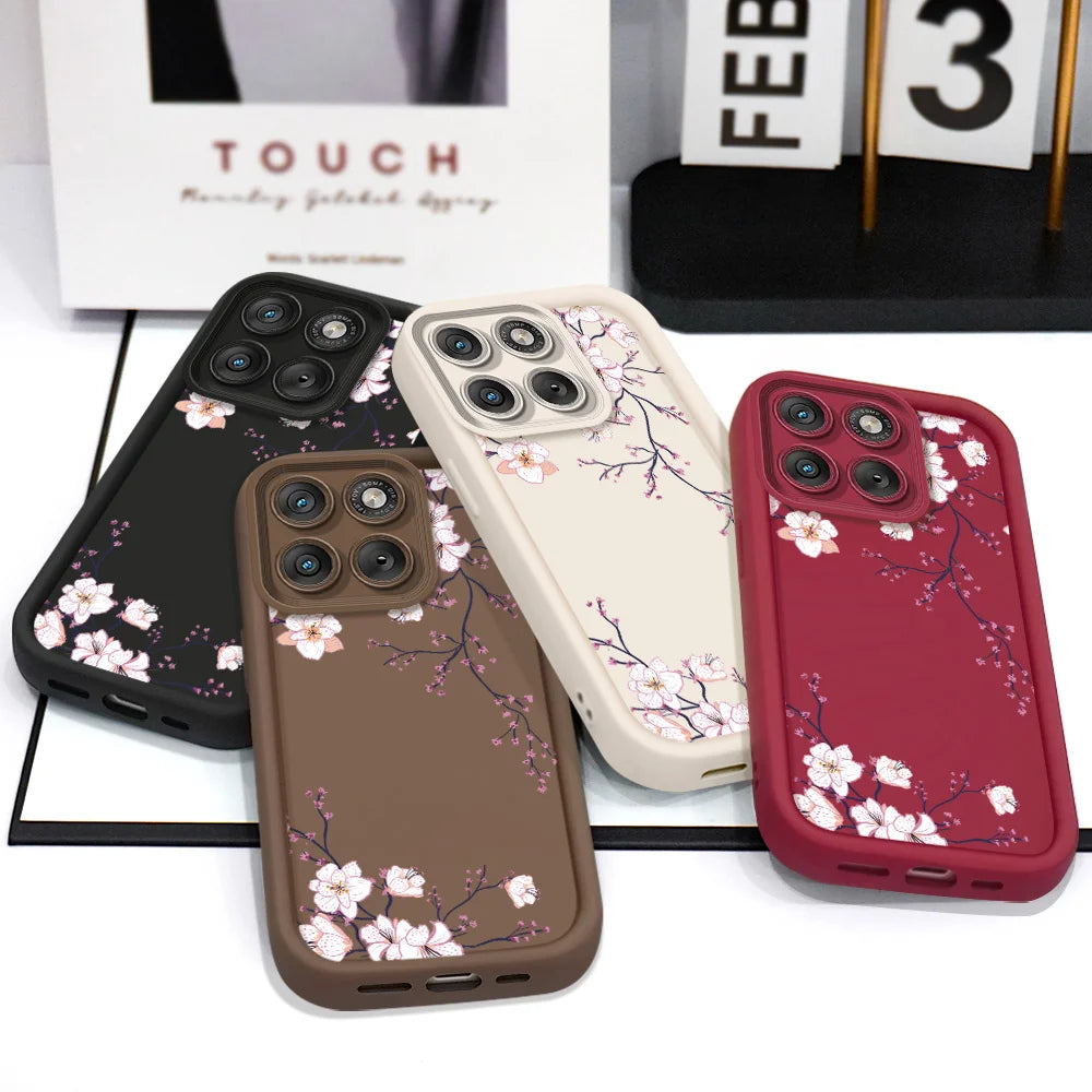 Spring Flowers Phone Case For Motorola Edge 70 60 50 40 Pro Ultra Fusion Stylus Neo 4G 5G Staircase Soft Cover