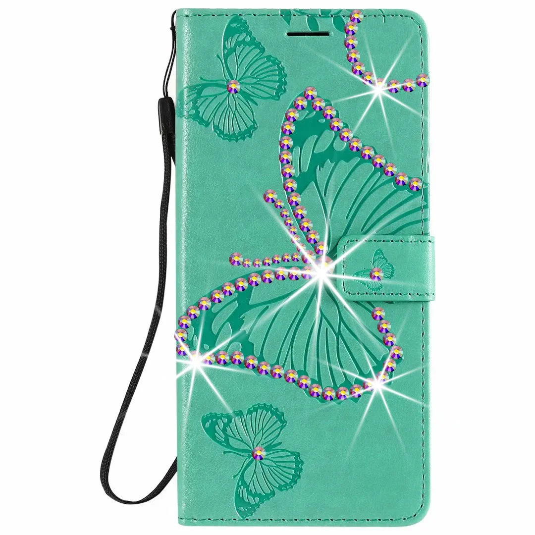 Case for Google Pixel 9A 9 8 7 6 Pro XL 8A 7A 6A 5A 4A 3A 5 XL2 for Google Pixel 9 Card Wallet Butterfly Phone Case Cover coque