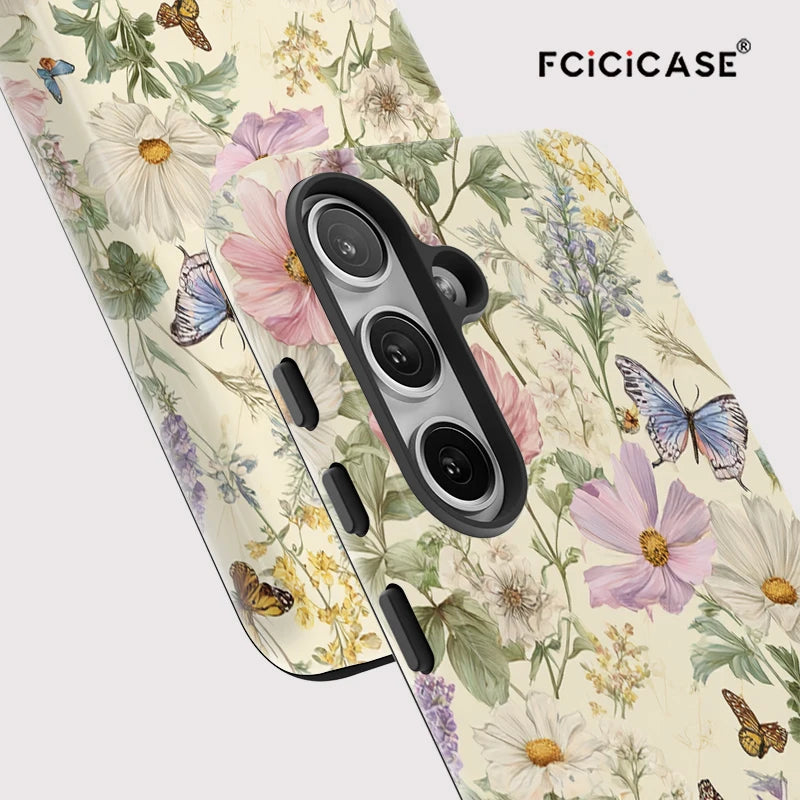 Fcicicase Butterfly Flowers Pattern Phone Case For Samsung Galaxy A26 A 26 5G A16 A36 A56 Shockproof Silicone Matte Cover