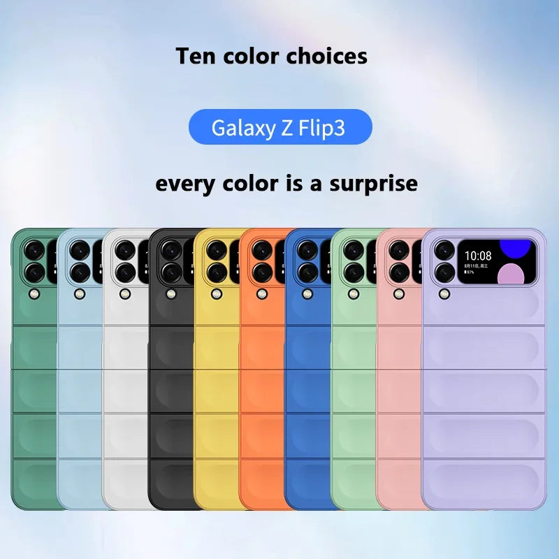 Skin Feel Hard Case for Samsung Galaxy Z Flip 3 4 5 6 5G Flip6 Flip4 Flip5 Shockproof Plain Protection Matte Anti-Scratch Cover