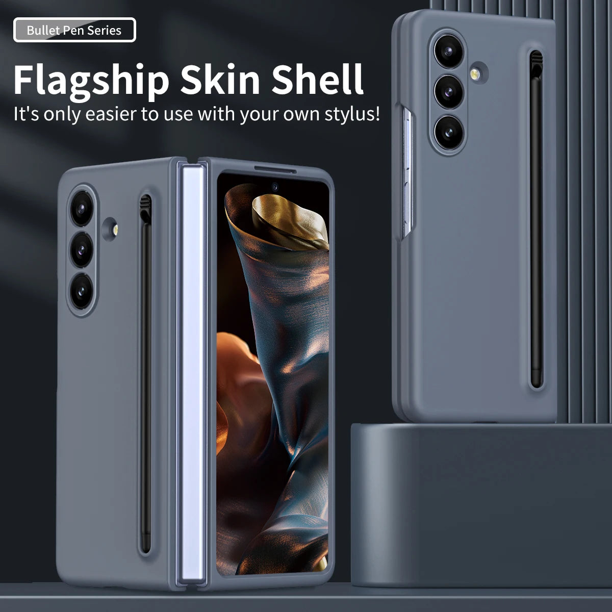 Liquid Matte Case For Samsung Galaxy Z Fold 7 With S Pen Holder Fold 6 4 5 Cases 360 Full Screen Protector Film Shockproof Cover