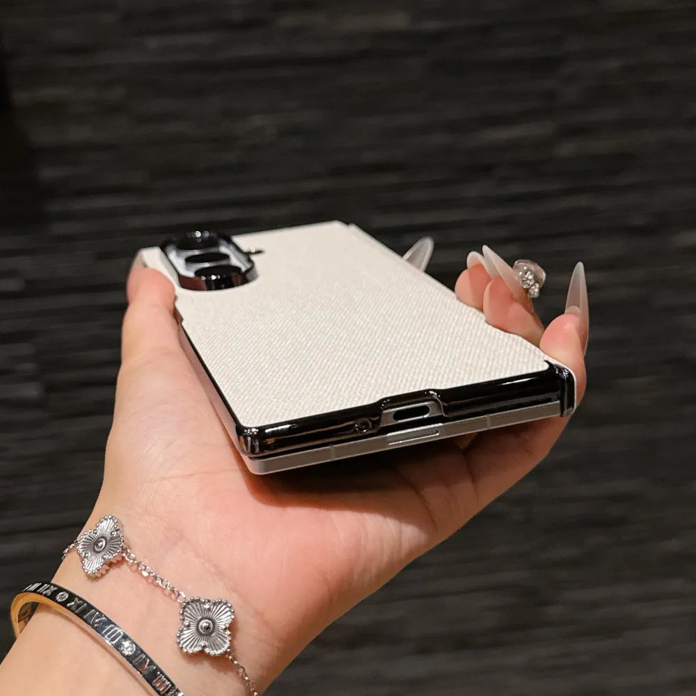 For Samsung Galaxy Z Fold 7 Case Luxury PU Leather Skin Magnetic Wireless Charging Protect Back Cover Case For Z Fold 7 6 Shell