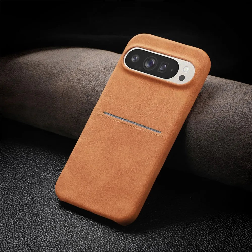 Luxury Sheepskin Leather Wallet Card Holder Phone Case For Google Pixel 9 Pro XL Pixel 8 8A 8Pro Card Slot Shockproof Back Cover