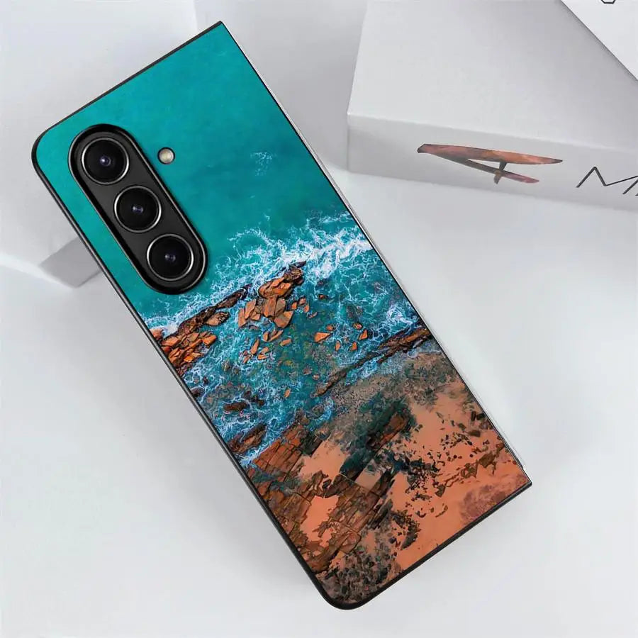 Case for Samsung Galaxy ZFold5 ZFold6 ZFold7 Z Fold 7 6 5 4 3 ZFold4 ZFold3 Back Phone Cover Landscape Mountain Sea View Travel