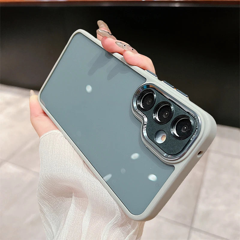 Transparent With Full Lens Protection Case For Samsung Galaxy S25 S24 S23 FE Plus Ultra A16 A06 A55 A54 A35 A25 A15 A14 A13 4G5G