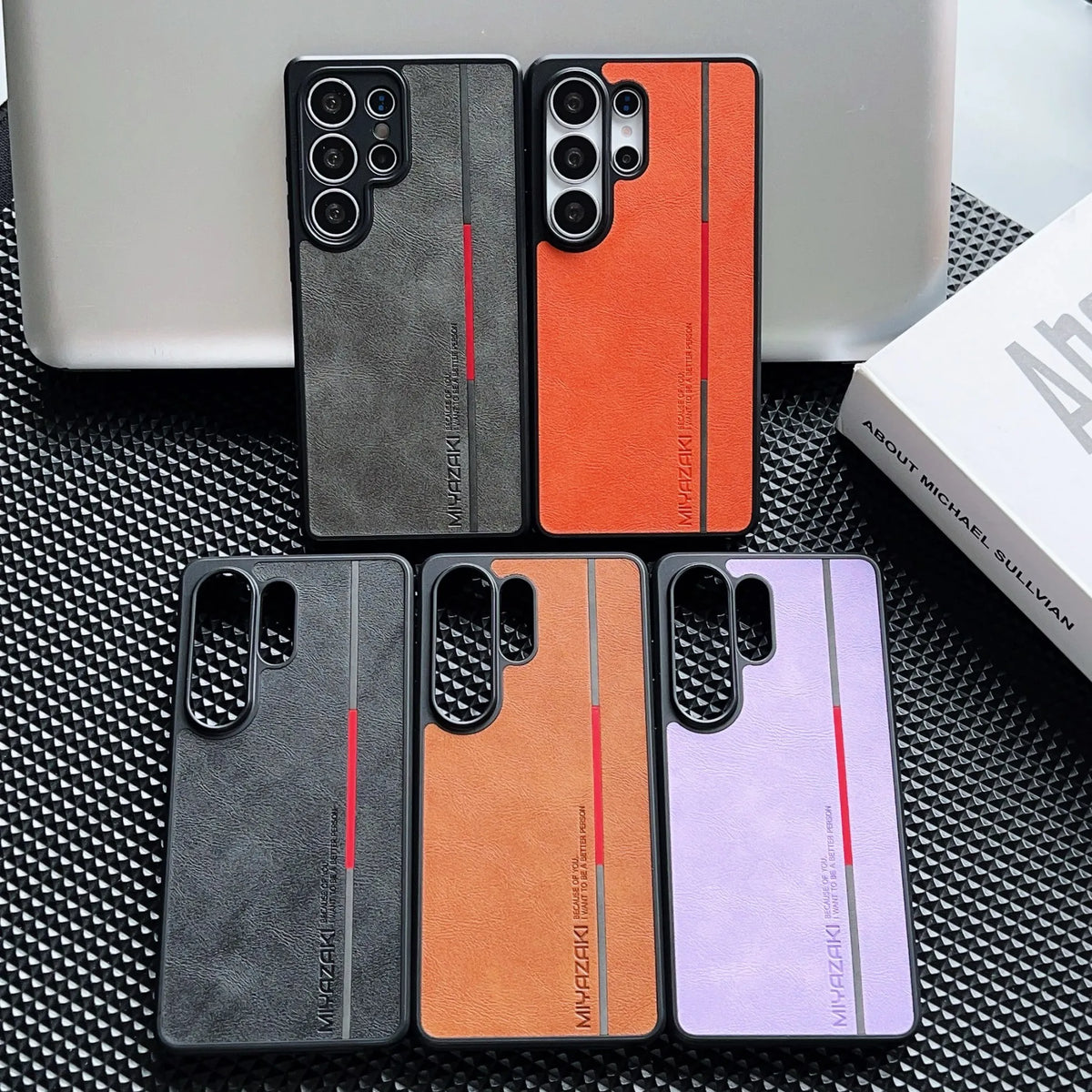 Luxury Business Matte Leather Phone Case For Samsung Galaxy S26 S25 S24 S23 S22 Ultra Camera Protection Shockproof Hard PC Cover