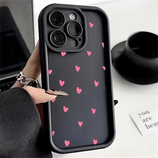 Small Love Heart Phone Case for Motorola Moto Edge 40 Neo 50 Pro 50 Fusion 5G G84 G14 G32 G35 G52 G30 G60S G53 G22 E13 E14 Cover