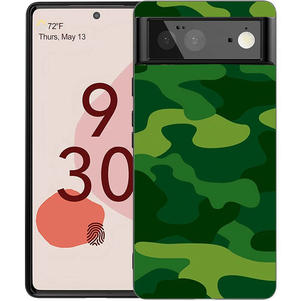 Camouflage Camo Phone Case Cover for Google Pixel 8 7 6 7A 6A Pro 5G Shockproof Silicone Soft 9 Pro XL 8 Pro 5G Shell Coque Bags