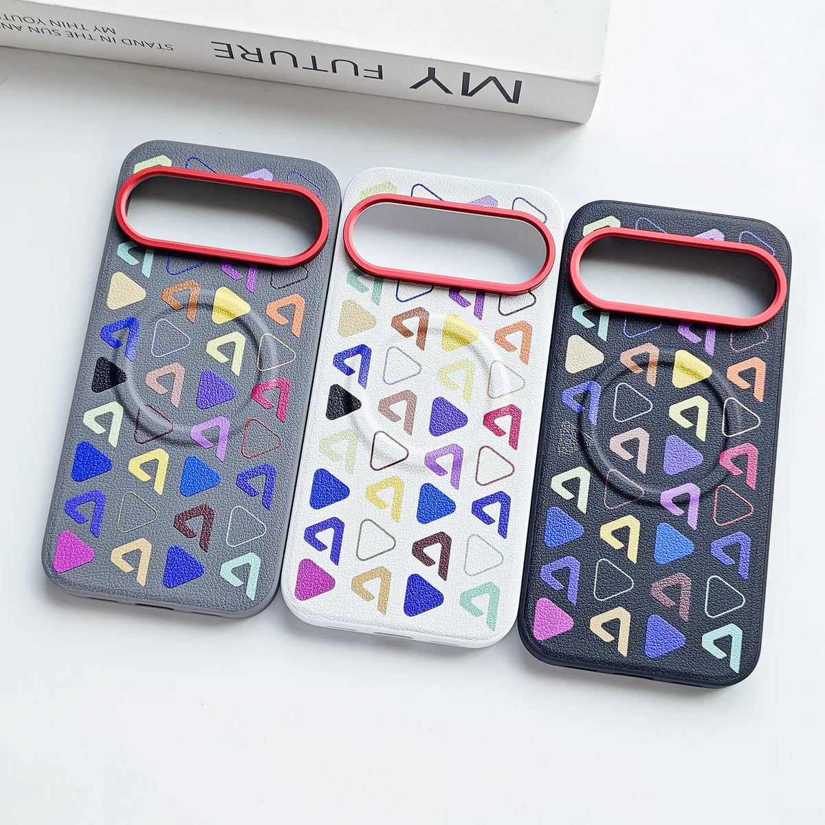 Magnetic Case For Google Pixel 11 10 9 Pro XL 10a 9a Stylish Abstract Patterns Skin-friendly Leather Cover For Google11 Pro XL