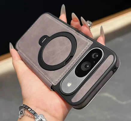 Luxury Magnetic Flip Leather Wallet Magnet Bracket Case For Google Pixel 10 9 Pro XL 9A 9 10 8 Pro Slot Card Bag Holder Cover