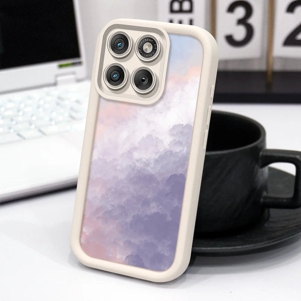 Texture Clouds Phone Case For Motorola Edge 70 60 50 40 Pro Ultra Fusion Stylus Neo 4G 5G Staircase Soft Cover
