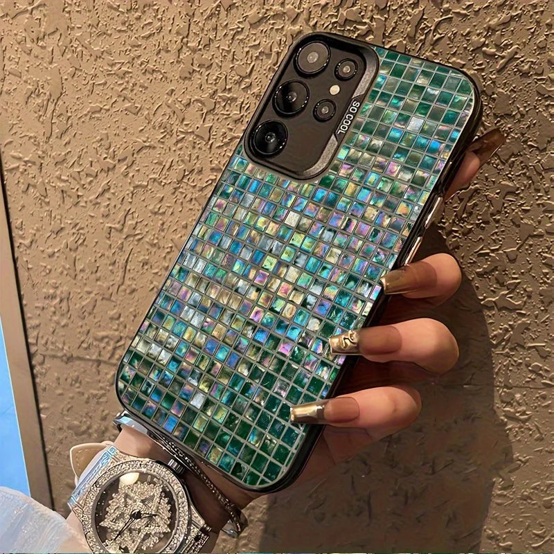 Mosaic tile pattern phone case suitable for Samsung for galaxy S25 S24 S23 S21 S20 FE Ultra Plus 4G 5G anti drop back cover