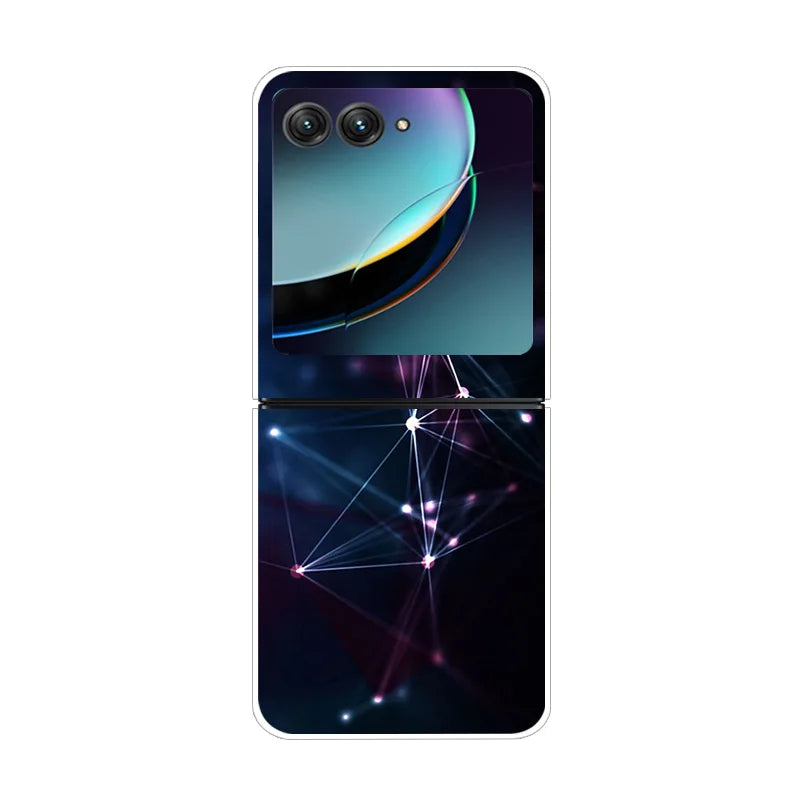 For Moto Razr40 Ultra 5G Case Plastic Wolf Lion Marble PC Hard Back Covers for Motorola Razr 40 Ultra Razr+ Razr4 2023 Capa