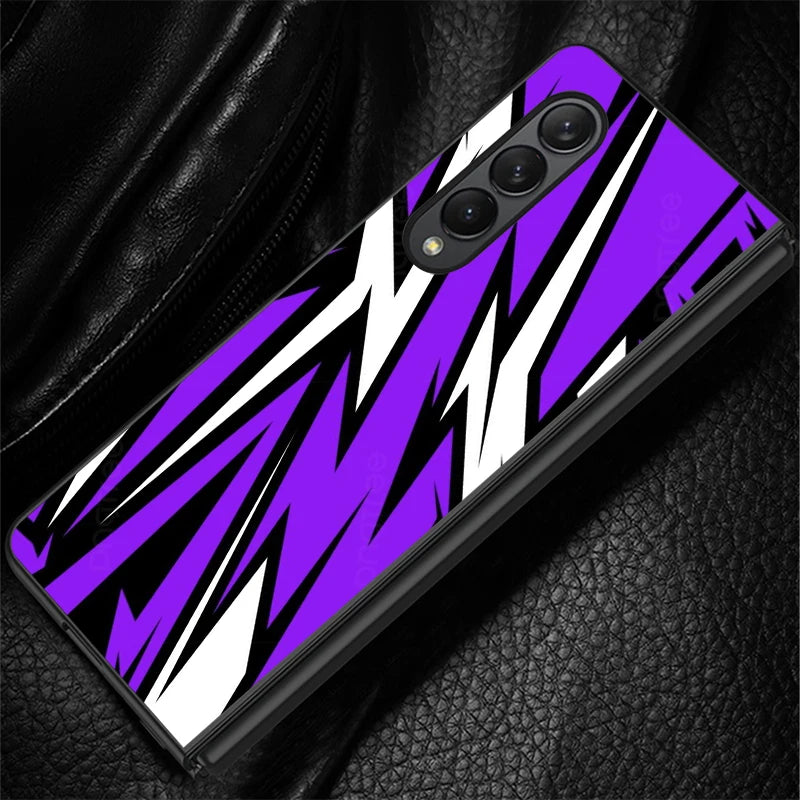 Irregular Art Back Phone Cover Case for Samsung Galaxy Z Fold 7 6 5 4 3 ZFold3 ZFold6 ZFold7 ZFold5 ZFold4