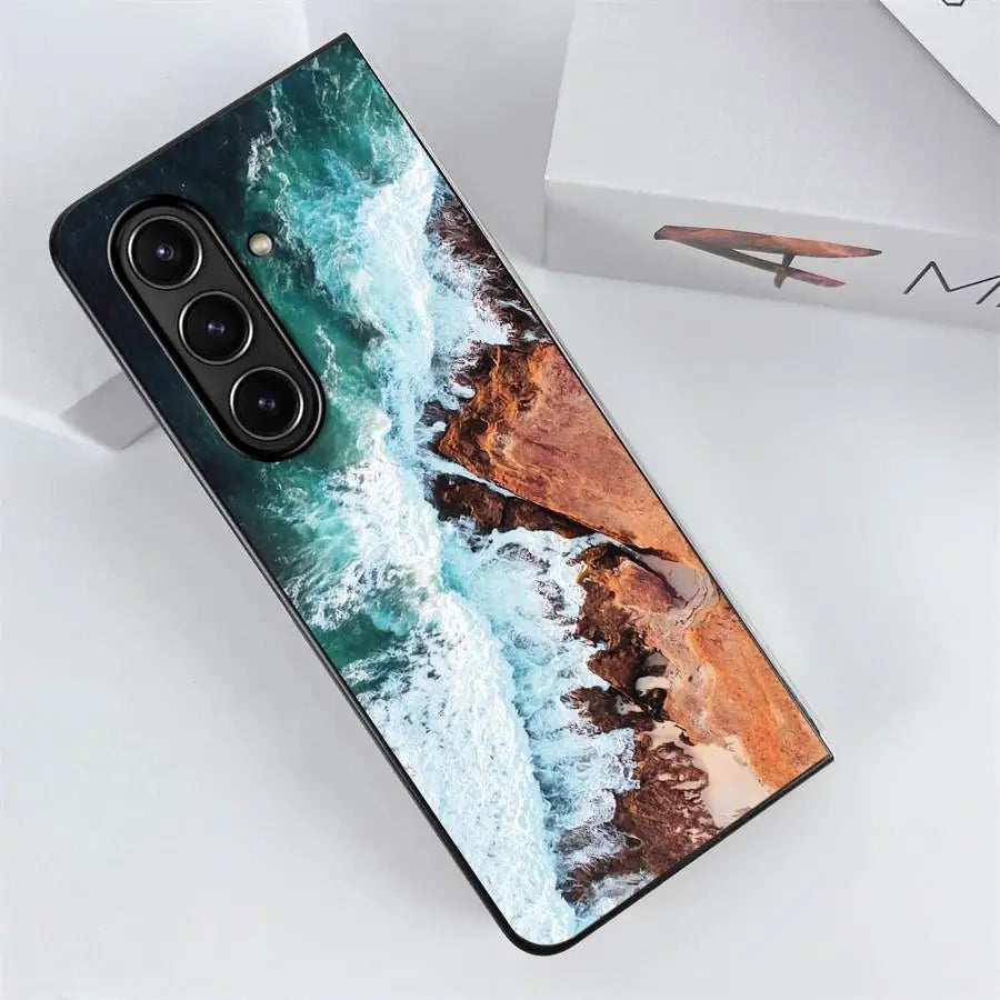 Case for Samsung Galaxy ZFold5 ZFold6 ZFold7 Z Fold 7 6 5 4 3 ZFold4 ZFold3 Back Phone Cover Landscape Mountain Sea View Travel
